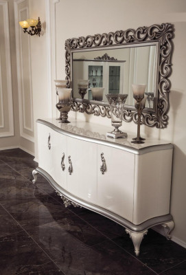Französische Kommode Anrichte Kommoden Konsole Sideboard Holz Spiegel