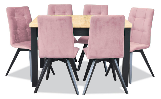 Klassischer Esstisch Tisch Holz Esszimmer Garnitur 6x Stuhl Set Stühle 7 tlg.Set