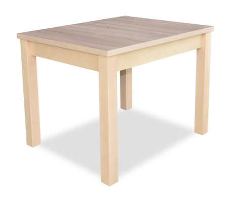 Stilvoller Esstisch mit Holzllanplatte in Beige Farbe Moder Esszimmer
