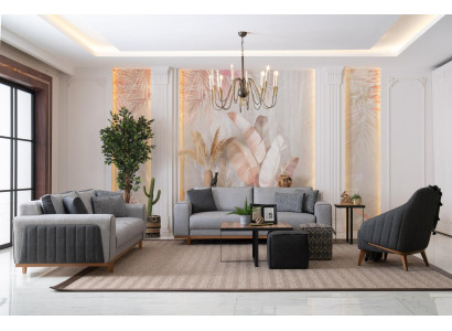 Luxus Sofagarnitur 3+2+1 Moderne Couch Sofa Polster Design Lounge Möbel