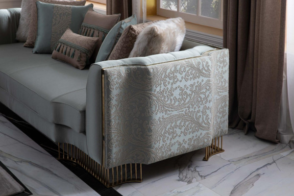 Turkis Couch Dreisitzer Couchen Möbel Sofa Elegante Villen Einrichtung