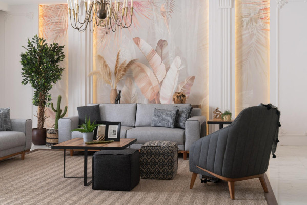 Sofagarnitur Couch Polster Dreisitzer Couchen 3+1 Sofagarnitur Wohnzimmer
