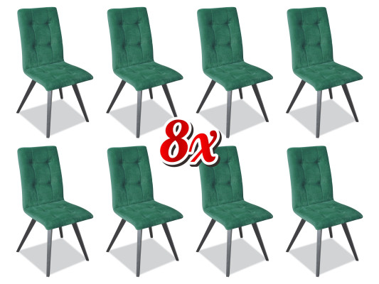 Stuhl 8x Esszimmer Polsterstuhl Fernseh Lounge Textil Sitz Sessel Set Neu Club