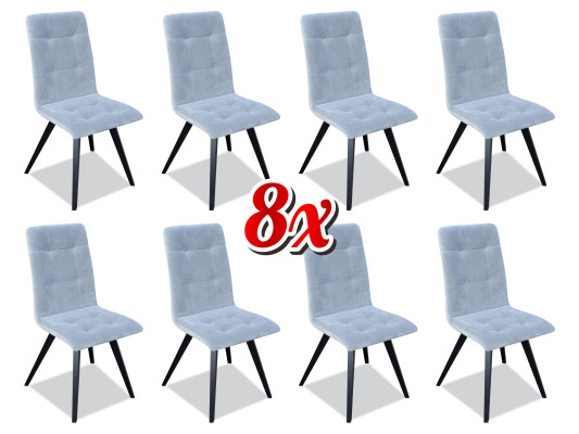 Stuhl 8x Esszimmer Polsterstuhl Fernseh Lounge Textil Sitz Sessel Set Neu Club