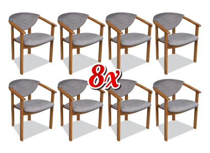 Set Garnitur Sitz Polster Wohnzimmer Design Ess Stuhl Zimmer Gruppe 8x Stühle
