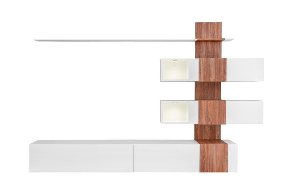 Modern Wohnwand Luxus Einrichtung Wohnzimmer Design TV-Ständer Wand Regale