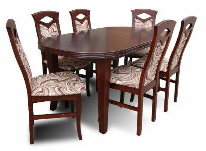 Esstisch + 6 Stühle Esszimmer Set Essgruppe Gruppentisch Tisch Tische