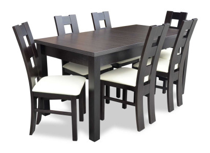 Klassischer Esstisch Tisch Holz Esszimmer Garnitur 6x Stühle Set 7 tlg.