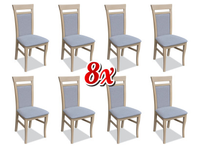 Polsterstuhl Sitz Sessel Set Küchen Stühle Veranda Stuhl 8x Esszimmer Massiv Neu
