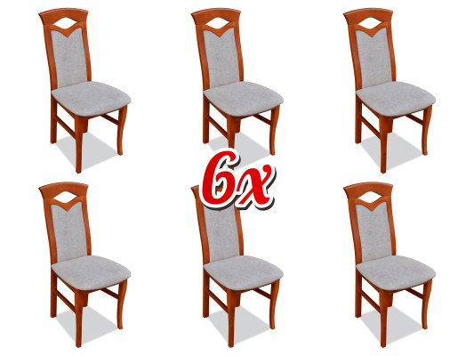 Polsterstuhl Sessel Textil Sitz Sessel Set Neu Küche Stuhl Esszimmer 6x Stühle