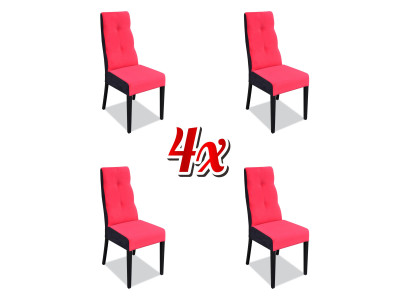 Set 4x Sessel Stuhl Design Holz Textil Polster Stühle Gastro Esszimmer Stoff Neu