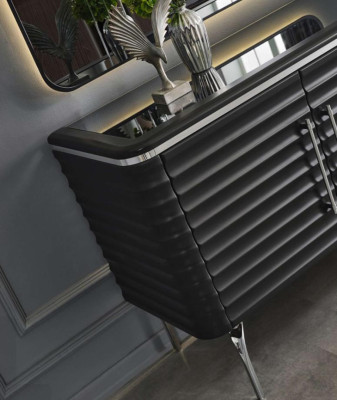 Komplette Esszimmer Möbel Designer Sideboard Luxus Esstisch 4x Stühle