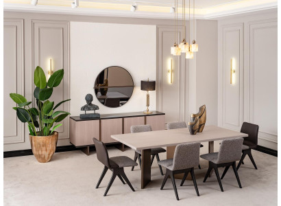 Esszimmer Essgruppe Esszimmermöbel Esstisch Essecke 9tlg Holz Beige