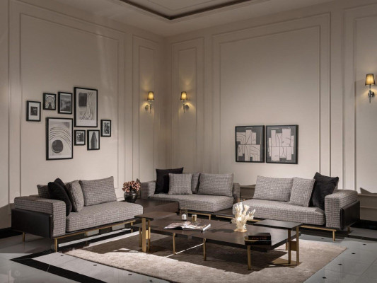 Ecksofa L form Eckgarnitur Großes Sofa Grau Polstersofa Stoffsofa Neu