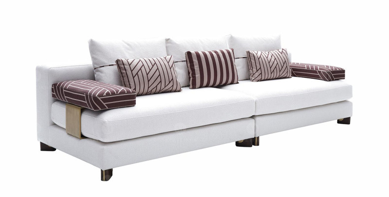 Sofa 4 Sitzer Stoffsofa Sofa 4 Sitzer Polstersofa Weiß Sofas Modern
