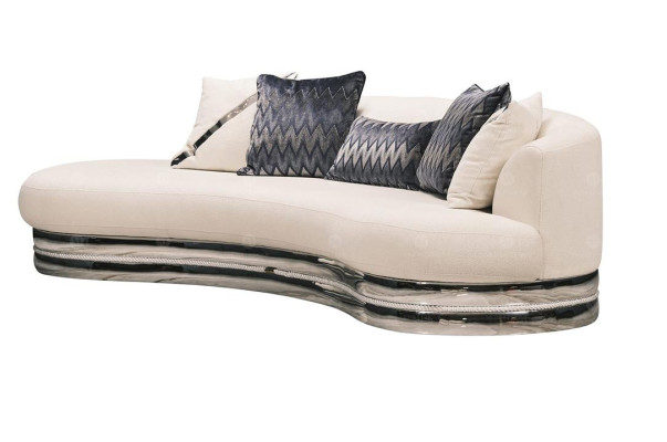 Dreisitzer Couch Sofa 3 Sitzer Polstersofa Stoffsofa Moderne Weiß