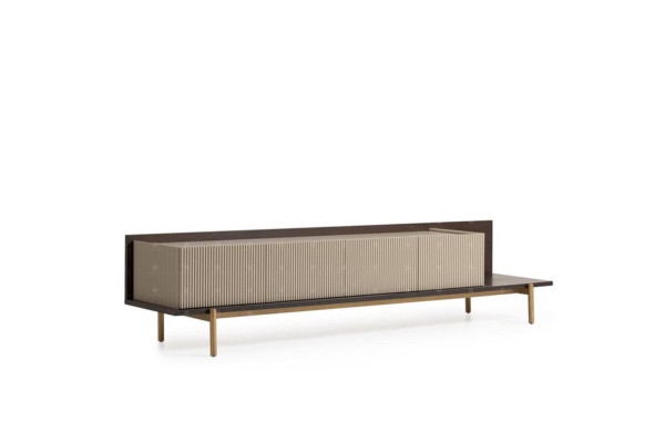 Sideboard RTV Lowboard TV Ständer Tisch Wohnzimmer Holz Beige Modern