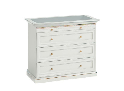 Klassische Kommode Kommoden Kommodenschrank Vitrine Glas Model V-K-G Kommode Neu