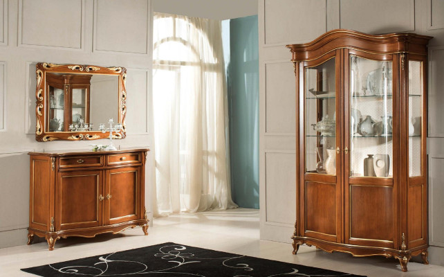 Wand Klassisches Design Spiegel Italienische Möbel Wandspiegel Holzspiegel