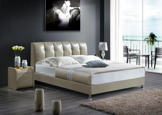 Luxus Schlafzimmer Bett Polster Design Luxus Doppel Hotel Betten Lederbetten Neu.