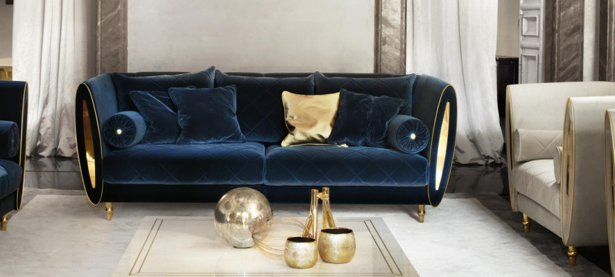 Sofagarnitur Sofa Couch 3 + 3 Wohnzimmer Designer Barock Möbel Classisch