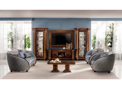 Wandschrank Wohnwand RTV Designer Möbel Wohnzimmer Vitrine Vitrinen