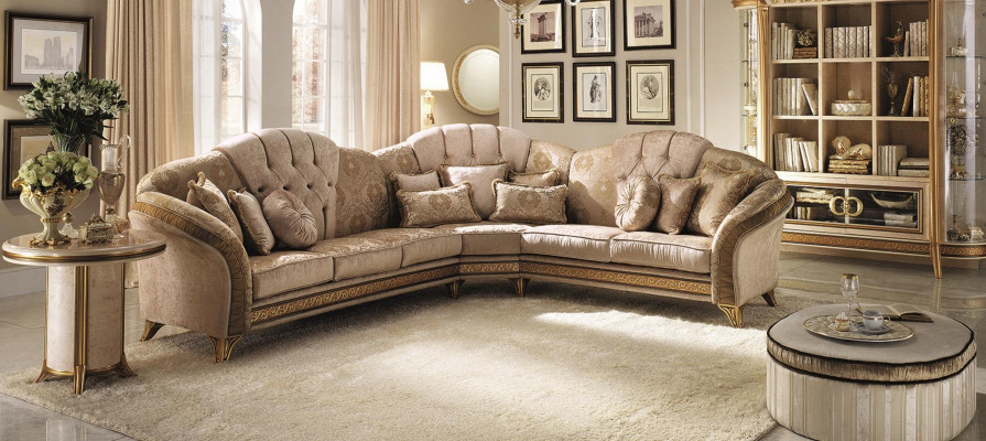 Ecksofa L-Form Sofa Wohnlandschaft Garnitur Polster Stoff Couch Design Möbel