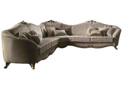 Ecksofa Wohnlandschaft Sofa Couch L Form Polster Couchen Textil arredoclassic