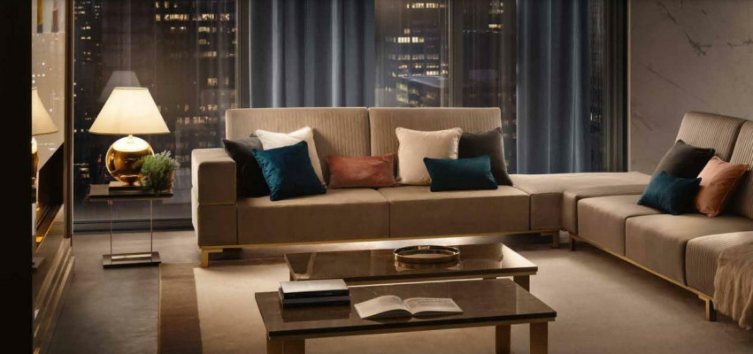 Wohnlandschaft Couch Polster Textil Stoff Leder Sitz Garnitur Eck Ecksofa L-Form