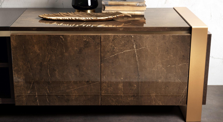 Edle Design Konsole Holz Sideboard Spiegel Anrichte Schrank 2tlg. Konsolentisch