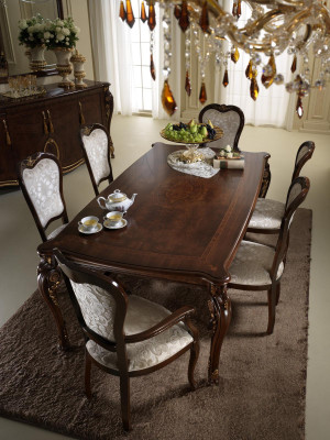 Esstisch Tisch Esszimmer Tische Holztisch Jugendstil Antik Stil Italy 200cm
