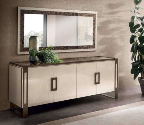 Edle Design Konsole Holz Spiegel Sideboard Anrichte Schrank 2tlg. Konsolentisch