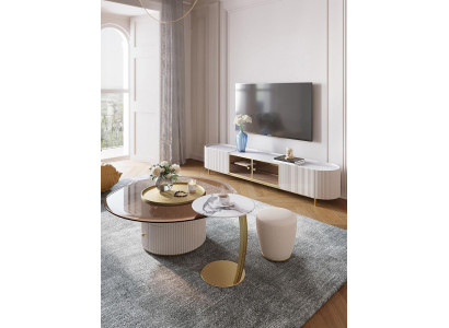 Couchtisch Sideboard 2tlg Led Wohnzimmer Beleuchtete Möbel Tisch