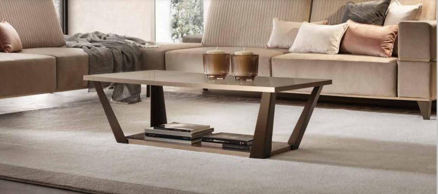 Couchtisch Tisch Polster Design Glastisch Beistell Holz Sofa Couch Braun Tische