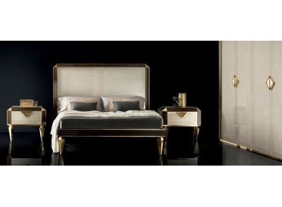 Bett Betten Hotel Luxus Designer Doppel Ehe Schlafzimmer Beige arredoclassic