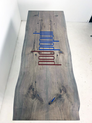 Holz Tisch Esszimmer Möbel Konferenztisch Epoxid Harz Giessharz neu Epoxy Resin