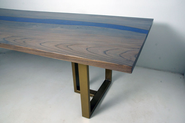 Tisch epoxid harz esstisch echtes holz massive möbel wasserfall epoxy giessharz