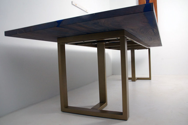 Tisch epoxid harz esstisch echtes holz massive möbel wasserfall epoxy giessharz