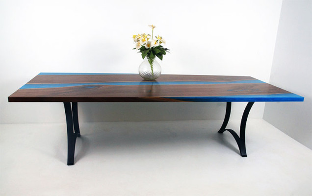 Moderne Tische Esstisch Meer Design Tisch Harz Fluss Möbel 220x90 Epoxid Ozean