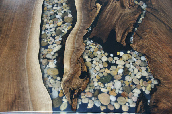 Echtes Holz Epoxidharz Maßanfertigung Tisch Epoxy Fluss Preis 1qm Tische Resin