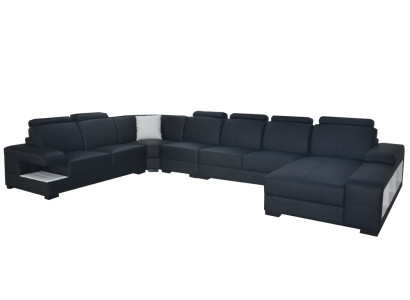 Leder Couch Polster Sitz Design Modern Eck Sofa U Form Wohnlandschaft