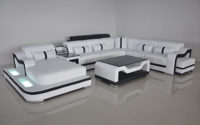 Design Modern Sofa Couch Ecksofa Polster Neu Wohnlandschaft U-Form