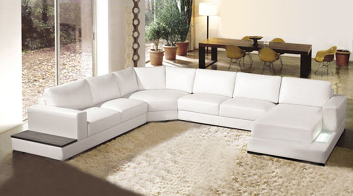 Design Ledersofa Wohnlandschaft Couch Ecksofa Eck Garnitur Modern Sofa mit USB