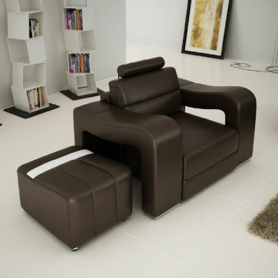 Designer Ledersofa Sofagarnitur USB Sofa Sitz Polster Garnitur 3+2+1 Garnituren