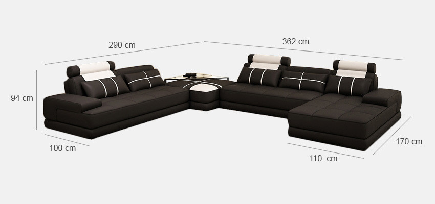 Ecksofa Sofa Couch Wohnlandschaft Ledersofa xxl Designer Sofas Wolfhagen