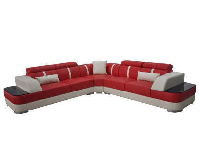 Leder Sofa Wohnlandschaft Garnitur Design Modern Ecke Sofas Luxus L-Form G8026B