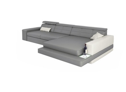 XXL Couch Ecksofa Leder Wohnlandschaft Sofa Design Modern Sofa L-Form