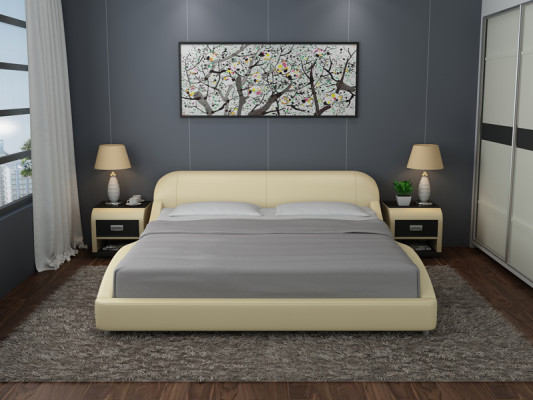 Moderne Eleganz für Ihr Schlafzimmer Das beeindruckende neue Doppelbett