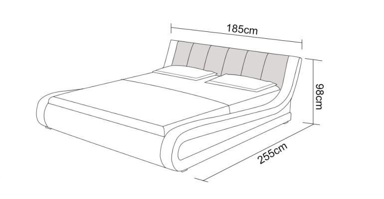 Wasserbett Hotel Doppel Bett Betten Komplett Lederbett Polsterbett Wasser LB8829