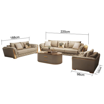 Design Wohnlandschaft Sofagarnitur 3+2 Sitzer Ledersofa Wohnzimmer